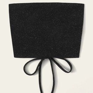 Sparkly black tube top